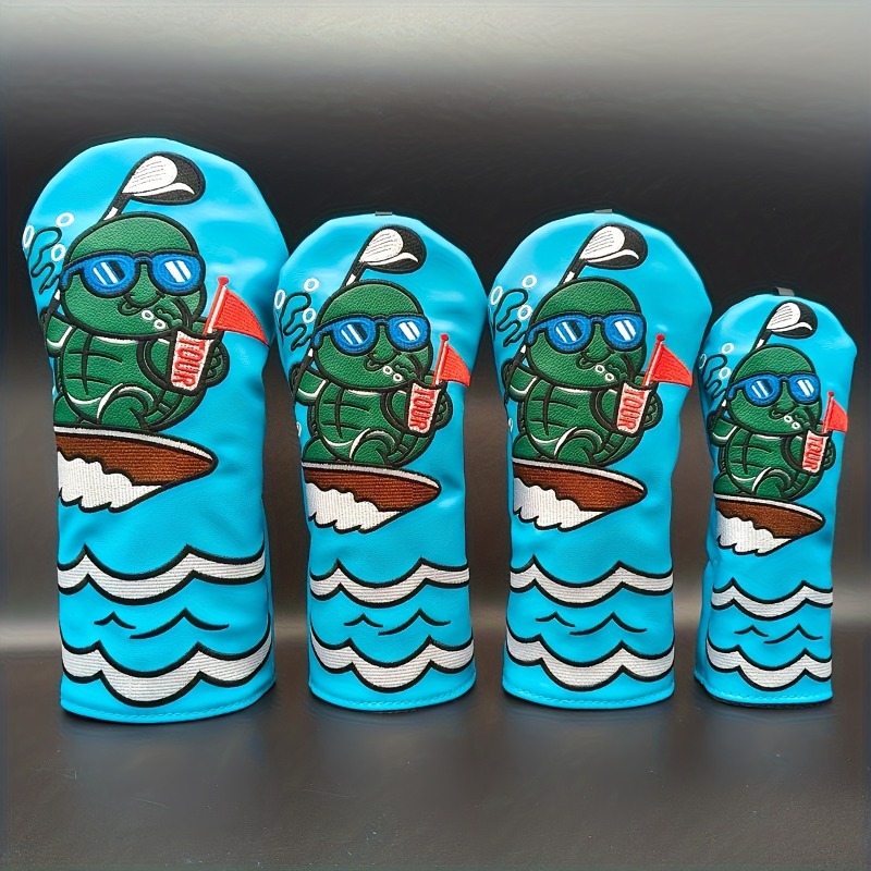 Golf Equipment Rack - Turtle and Ocean Design Blue Golf