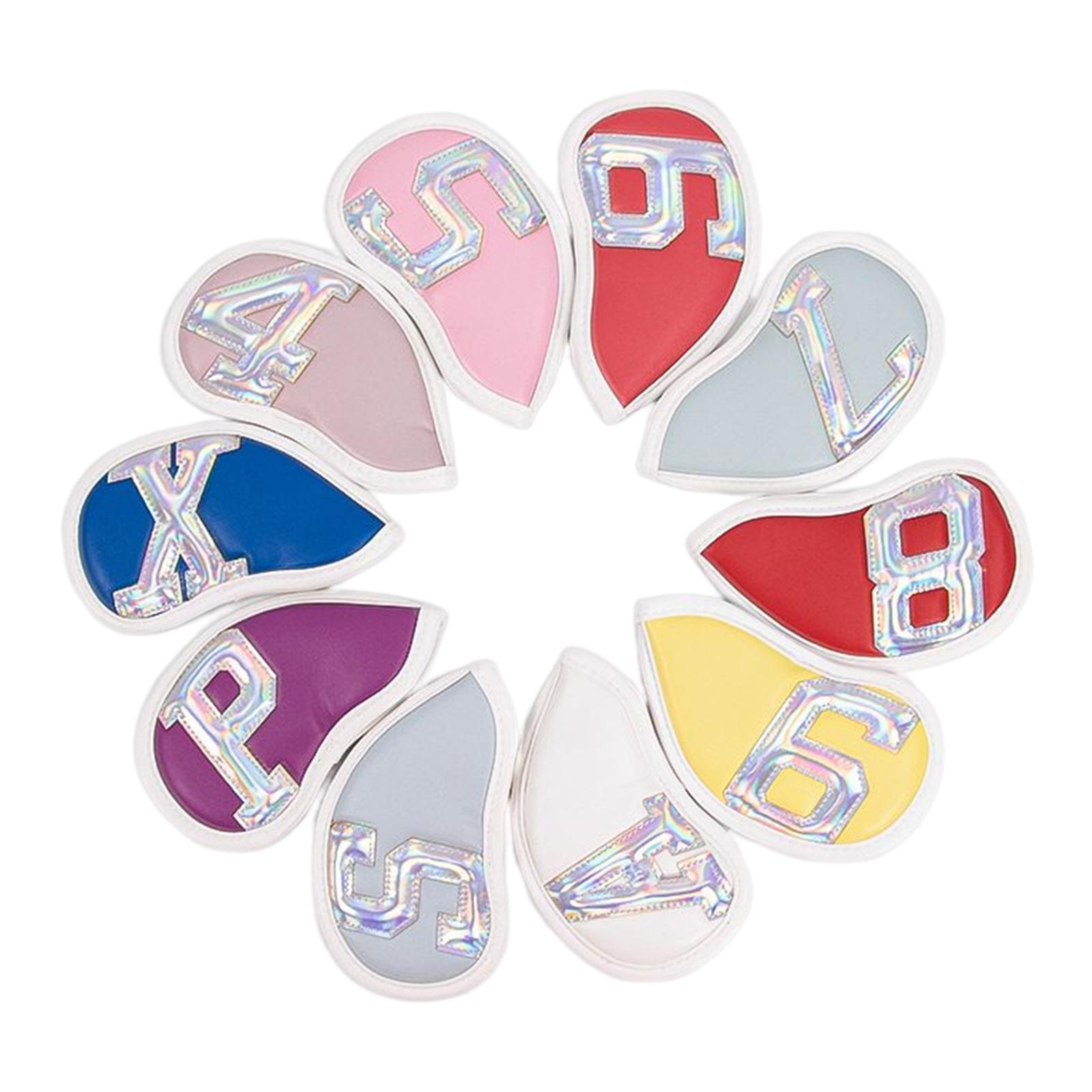 10Pcs PU Golf Iron Headcover C - X Golf Equipment 리뷰 및 가격