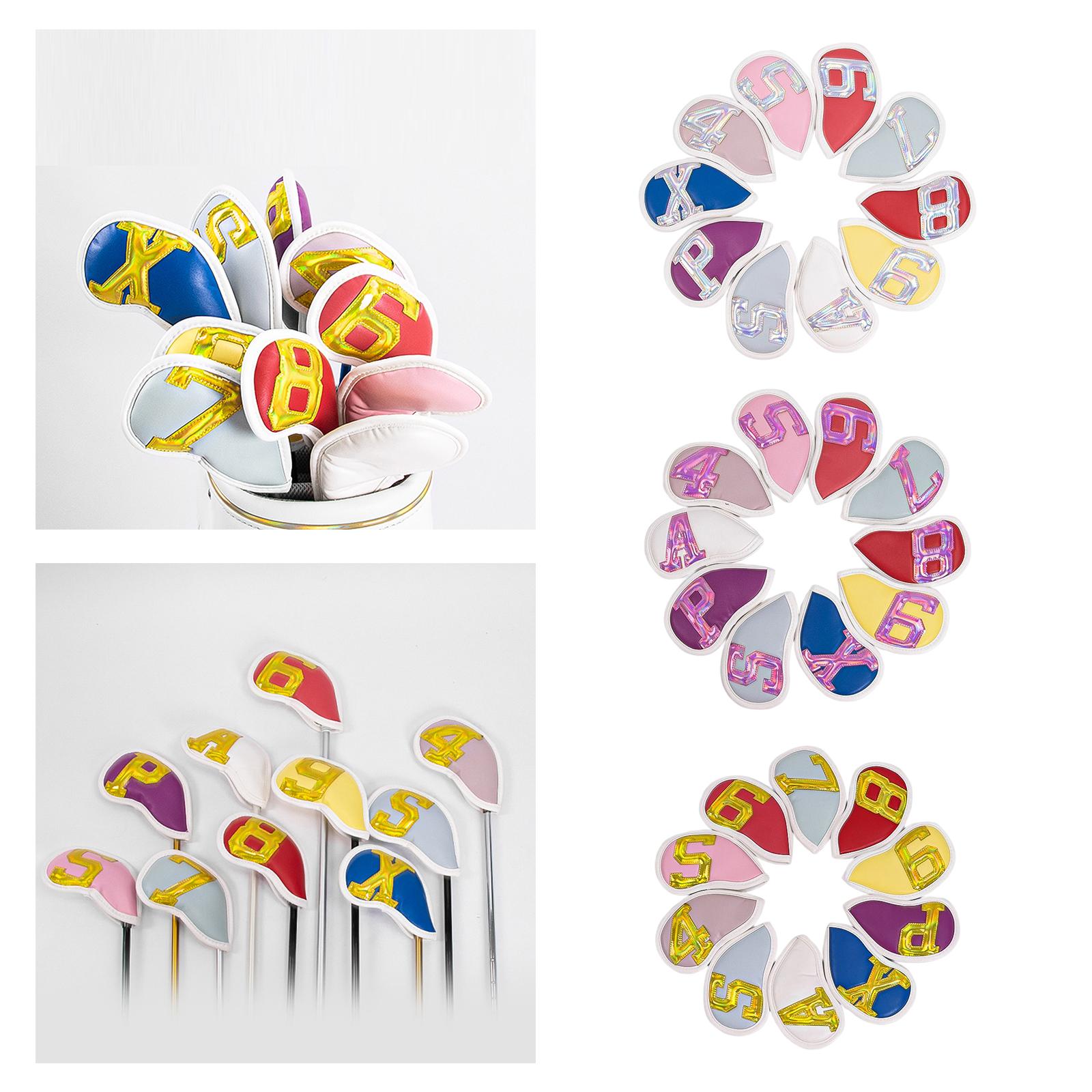 10Pcs PU Golf Iron Headcover C - X Golf Equipment 리뷰 및 가격