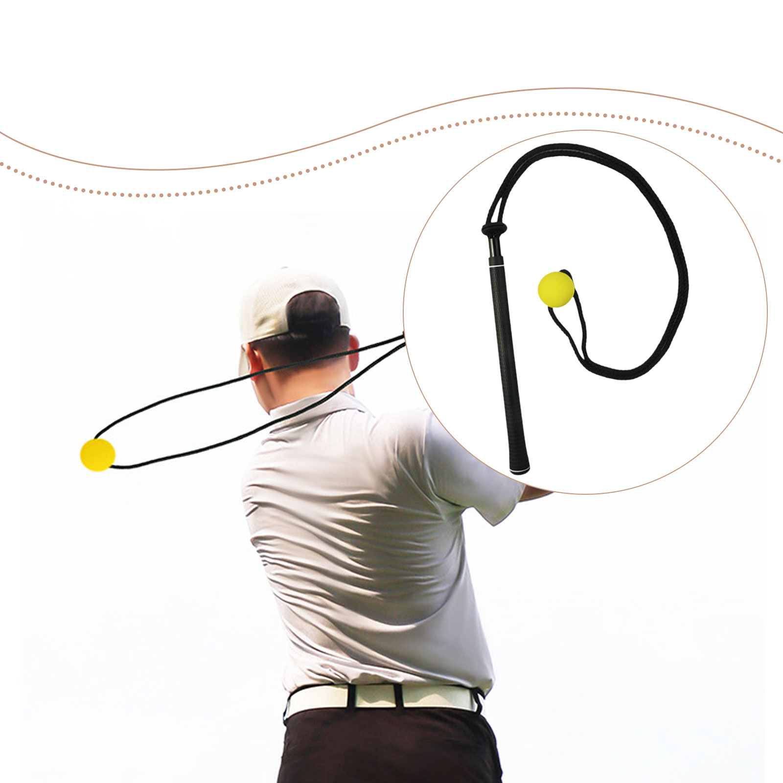 Golf Swing Trainer Elastic Rop - Golf Equipment Beginners 리뷰 및 가격