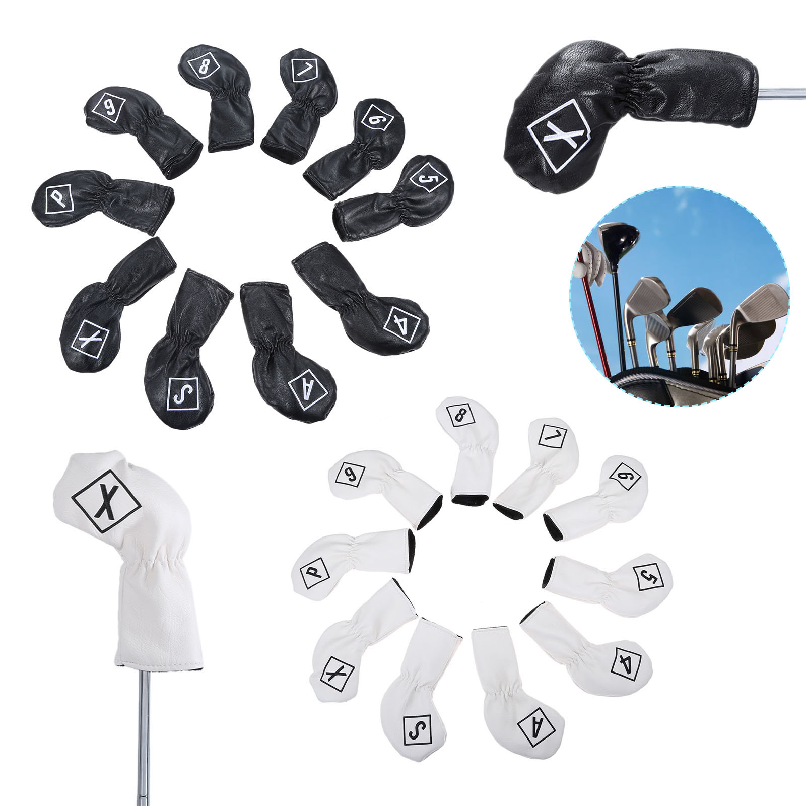 10Pcs/Set PU Leather Golf Head - X Golf Equipment 리뷰 및 가격