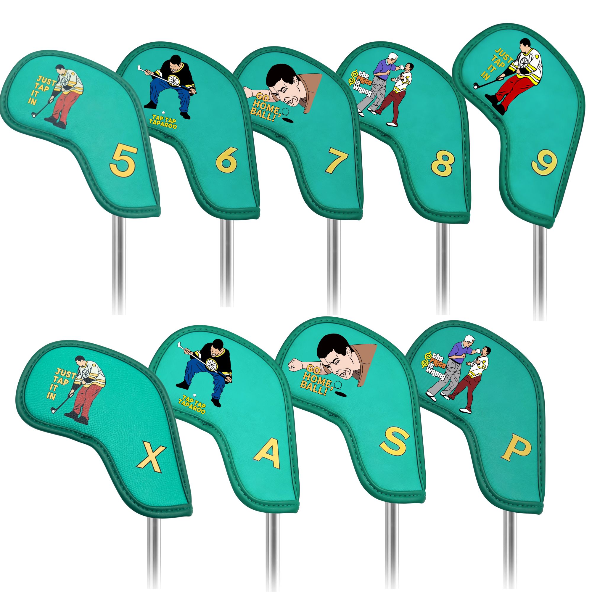 9 pcs Golf Iron Covers with Fu - Golf Equipment Rack 리뷰 및 가격