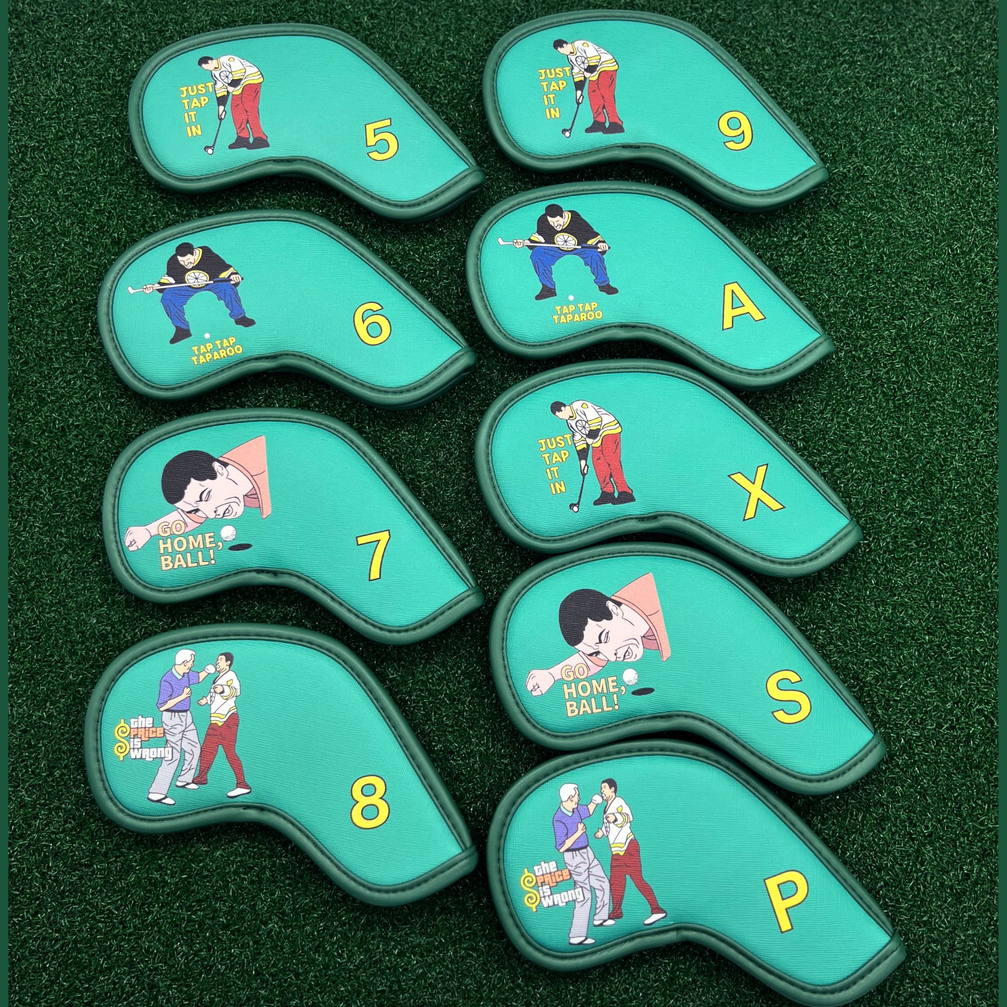 9 pcs Golf Iron Covers with Fu - Golf Equipment Rack 리뷰 및 가격