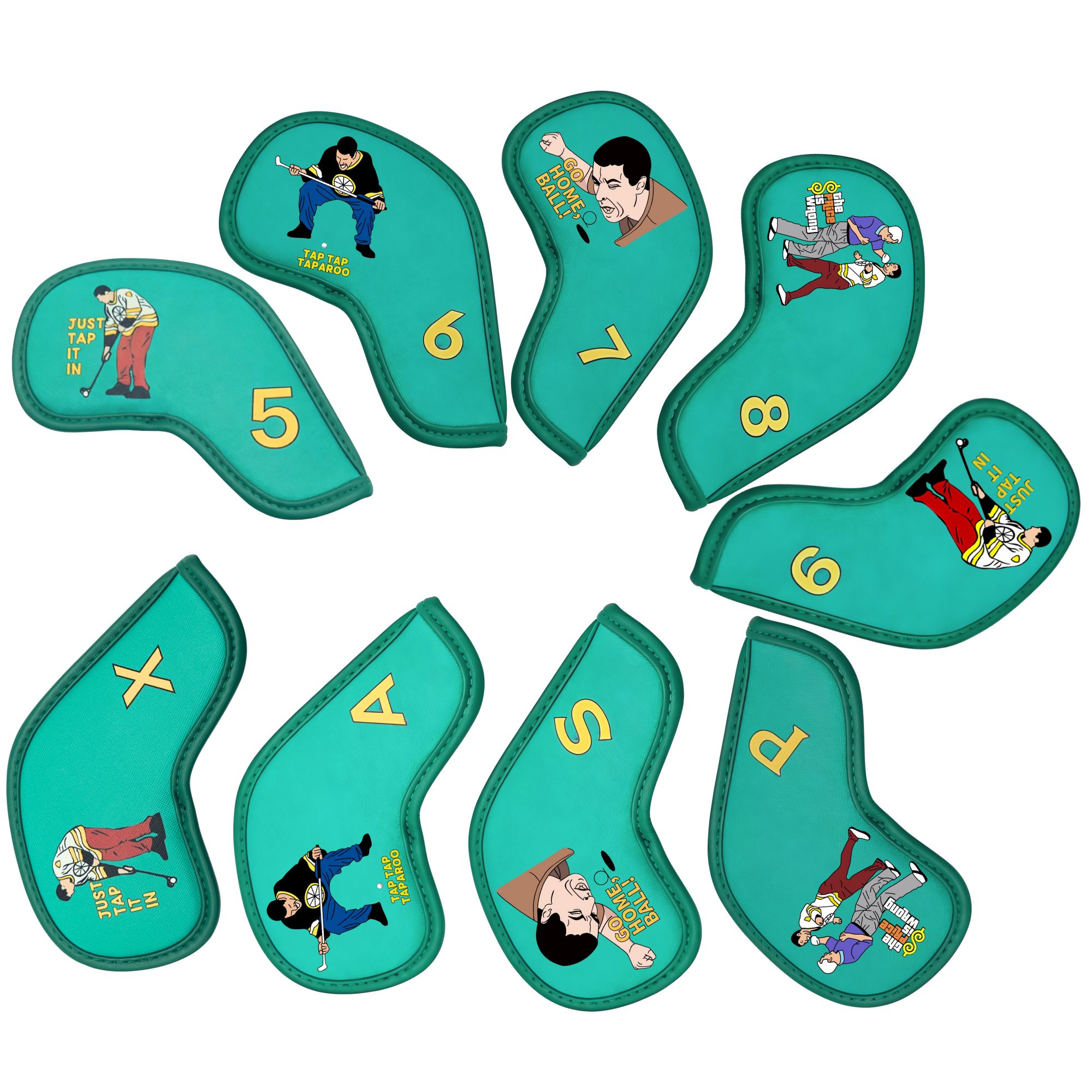 9 pcs Golf Iron Covers with Fu - Golf Equipment Rack 리뷰 및 가격
