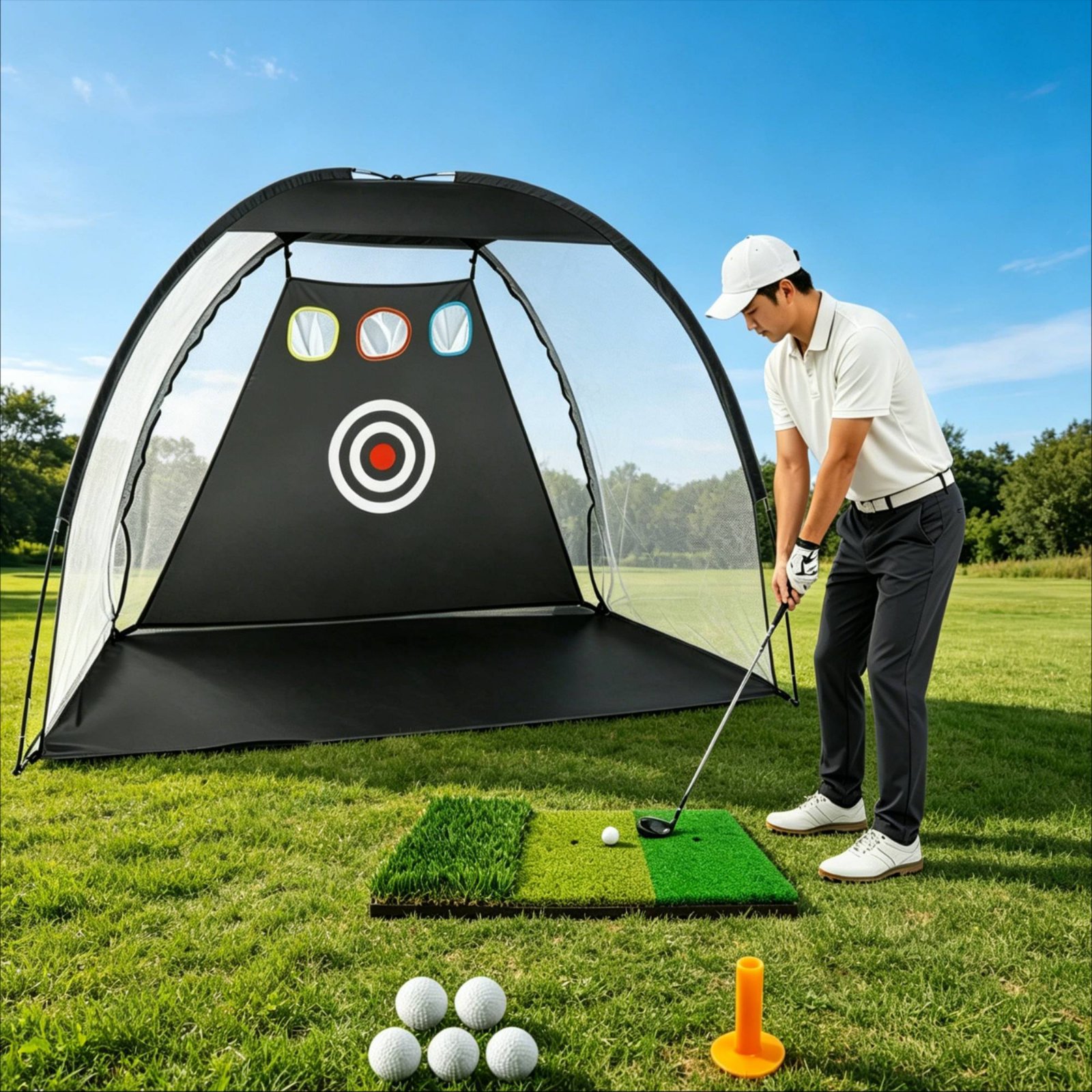 Golf Hitting Net Portable Golf - Golf Equipment Beginners 리뷰 및 가격